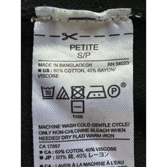 Banana Republic Factory Women's Long Sleeve Crew Sweater Top in Black - Sz PS - Picture 4 of 4